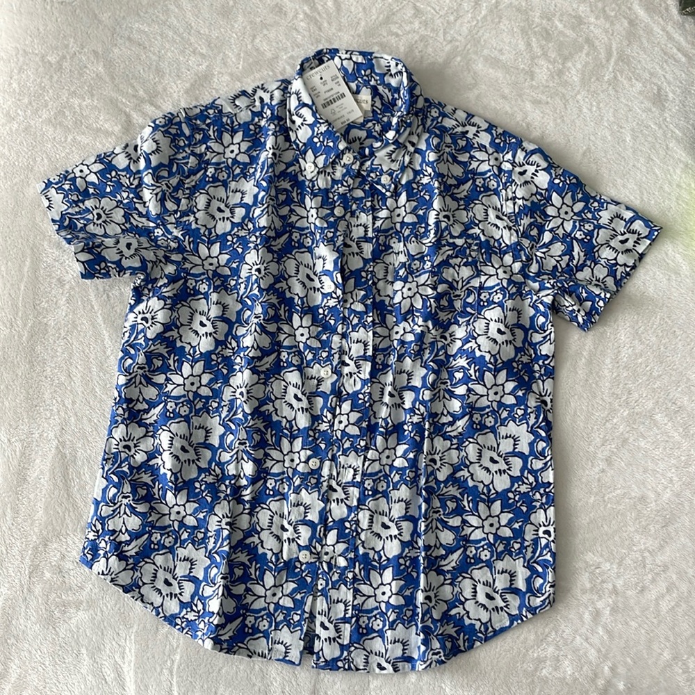 NWT JCrew boys linen shirt.